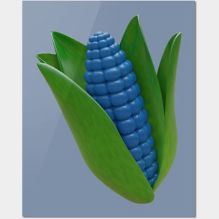 Juicy Blue Corn (3D) Posters and Art